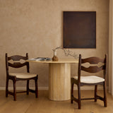 Six Razor-Back Walnut Dining Chairs, Guillerme and Chambron, 1950s