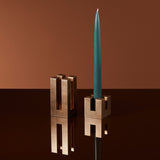 Tall Candle Block in Brass by Ashley Corbett-Smith