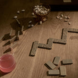 Back In Stock | Domino Set in Solid Brass & Walnut by Ashley Corbett-Smith.