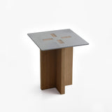 Lattice Brushed Aluminium Side Table by Georgina Davies