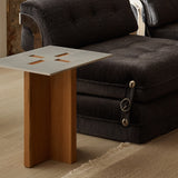 Lattice Brushed Aluminium Side Table by Georgina Davies
