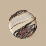 Linea Round Marble Tray by Black Blaze