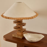 Timber & Raffia Table Lamp