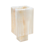 Trunk Vase in White Onyx by Black Blaze