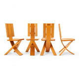 Four Seltz Dining Chairs, 1970s, French