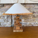 Timber & Raffia Lamp