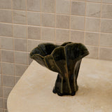 Wakame Dark Green Ceramic Vase by Tee McManus