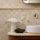 Mizuki White Ceramic Vase by Tee McManus
