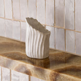 Haru White Ceramic Vase by Tee McManus